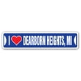 thumbnail image 1 of I LOVE DEARBORN HEIGHTS MICHIGAN Street Sign mi city state us wall road décor gift, 1 of 5