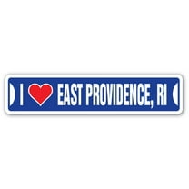 I LOVE EAST PROVIDENCE RHODE ISLAND Street Sign ri city state us wall road décor gift