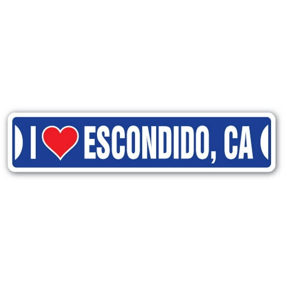 I LOVE ESCONDIDO CALIFORNIA Street Sign ca city state us wall road décor gift