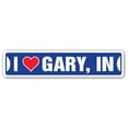 thumbnail image 1 of I LOVE GARY INDIANA Street Sign in city state us wall road décor gift, 1 of 5