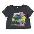 thumbnail image 1 of I LOVE H81 Womens Bald Eagle Graphic T-Shirt, Grey, Medium, 1 of 2