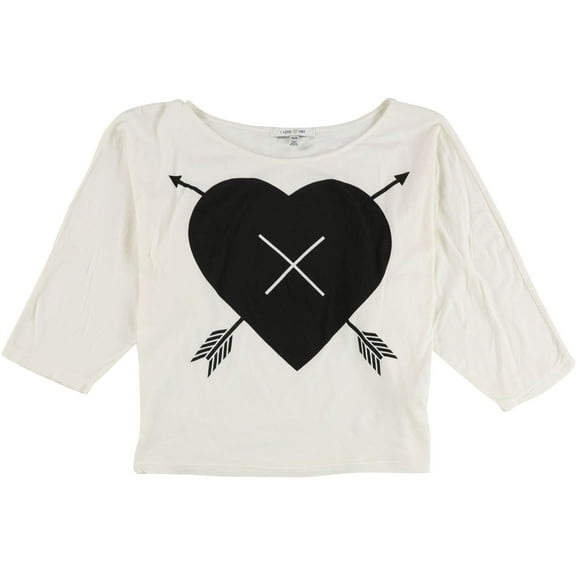 I LOVE H81 Womens Heart And Arrow Graphic T-Shirt, Off-White, Medium