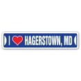 thumbnail image 1 of I LOVE HAGERSTOWN MARYLAND Street Sign md city state us wall road décor gift, 1 of 5