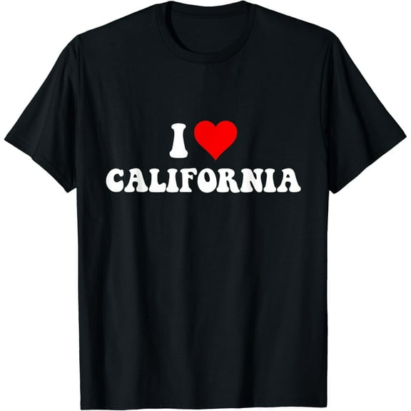 I LOVE HEART CALIFORNIA CALI STATE T-Shirt mens t shirt，black，women，funny，misfits，men，journey