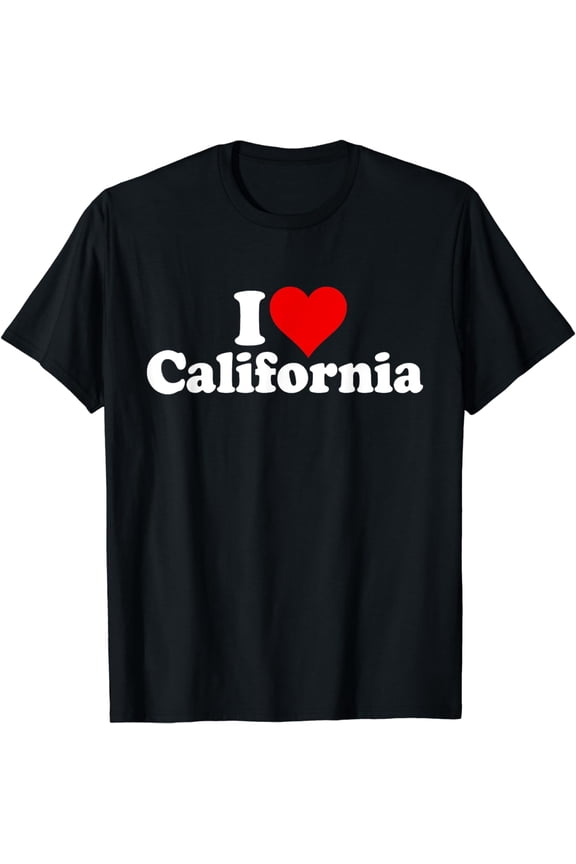 I LOVE HEART CALIFORNIA CALI STATE T-Shirt mens t shirt，black，women，funny，misfits，men，journey