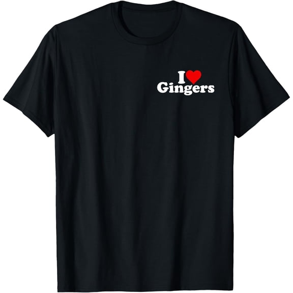 I LOVE HEART GINGERS REDHEADS RED HAIR T-Shirt