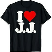 I LOVE HEART J.J. JJ J J INITIALS T-Shirt