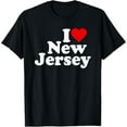 thumbnail image 1 of I LOVE HEART NEW JERSEY NJ Funny Creative Graphic T-Shirt, 1 of 3