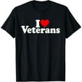 thumbnail image 1 of I LOVE HEART VETERANS VETERANS DAY T-Shirt, 1 of 5