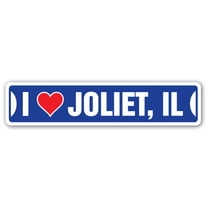 I LOVE JOLIET ILLINOIS Street Sign il city state us wall road décor gift