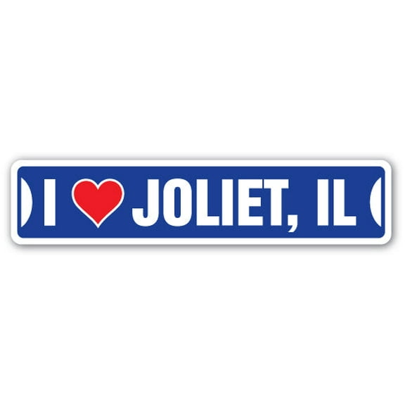 I LOVE JOLIET ILLINOIS Street Sign il city state us wall road décor gift