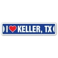 thumbnail image 1 of I LOVE KELLER TEXAS Street Sign tx city state us wall road décor gift, 1 of 5