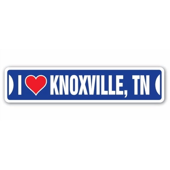 I LOVE KNOXVILLE TENNESSEE Street Sign tn city state us wall road décor gift