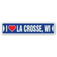 thumbnail image 1 of I LOVE LA CROSSE WISCONSIN Street Sign wi city state us wall road décor gift, 1 of 5