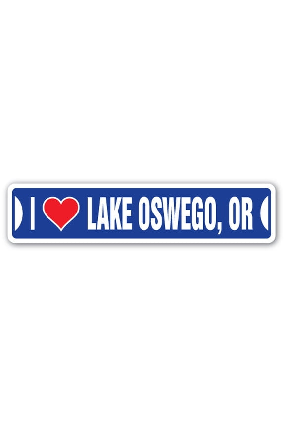 I LOVE LAKE OSWEGO OREGON Street Sign or city state us wall road décor gift