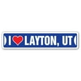 thumbnail image 1 of I LOVE LAYTON UTAH Street Sign ut city state us wall road décor gift, 1 of 5