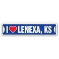 thumbnail image 1 of I LOVE LENEXA KANSAS Street Sign ks city state us wall road décor gift, 1 of 5