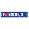 thumbnail image 1 of I LOVE MADISON ALABAMA Street Sign al city state us wall road décor gift, 1 of 5