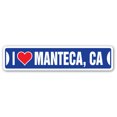 thumbnail image 1 of I LOVE MANTECA CALIFORNIA Street Sign ca city state us wall road décor gift, 1 of 5