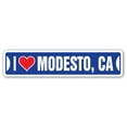 thumbnail image 1 of I LOVE MODESTO CALIFORNIA Street Sign ca city state us wall road décor gift, 1 of 5