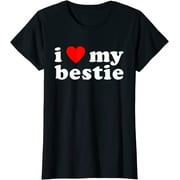 I LOVE MY BESTIE Best Friend BFF Cute Matching Friends Heart T-Shirt