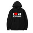 thumbnail image 1 of I LOVE MY BOYFRIEND Couple Valentine's Day Gift Unisex Hoodie Unisex Classic Sweatshirt Long Sleeve Pullover Stylish Streetwear., 1 of 4