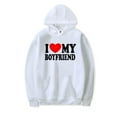 thumbnail image 1 of I LOVE MY BOYFRIEND Couple Valentine's Day Gift Unisex Hoodie Unisex Classic Sweatshirt Long Sleeve Pullover Stylish Streetwear., 1 of 3