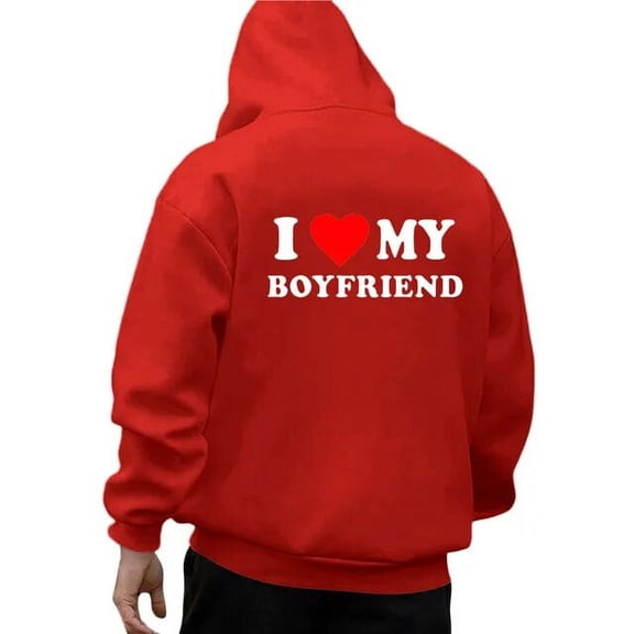 I LOVE MY Boyfriend Printed Hoodie Men Graphic Printed Fashion Harajuku 2023 Streewear Clothes Causal Sweatshirt Male Y2K Tops