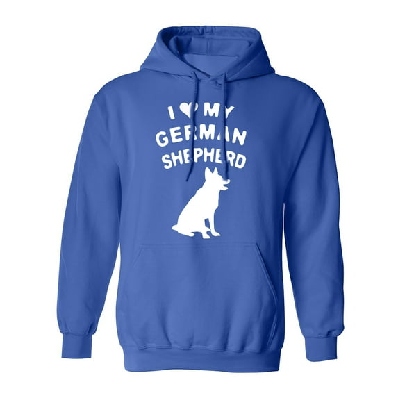 I LOVE MY GERMAN SHEPHERD Adult Hooded Sweatshirt