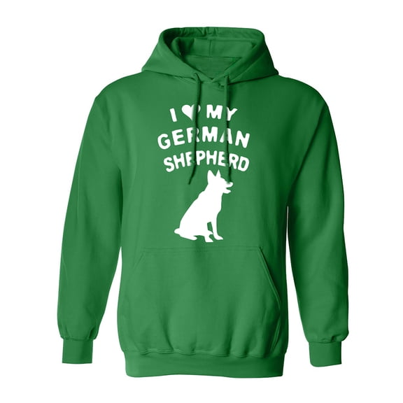 I LOVE MY GERMAN SHEPHERD Adult Hooded Sweatshirt