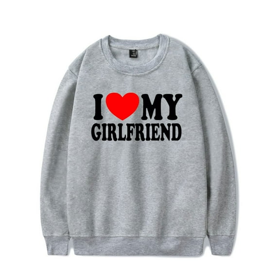 I LOVE MY GIRLFRIEND Couple Text Valentine's Day Gift Top T-shirt Unisex Casual New Fashion Summer Short-Sleeved T-shirt