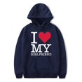 thumbnail image 1 of I LOVE MY GIRLFRIEND Merch Hoodies Pullover Couple Outfits Valentine's Day Costumes Men Long Sleeve Sweatshirts, 1 of 2