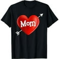 thumbnail image 1 of I LOVE MY MOM Is My Valentine Day Heart Mother's Day Gift T-Shirt, 1 of 5