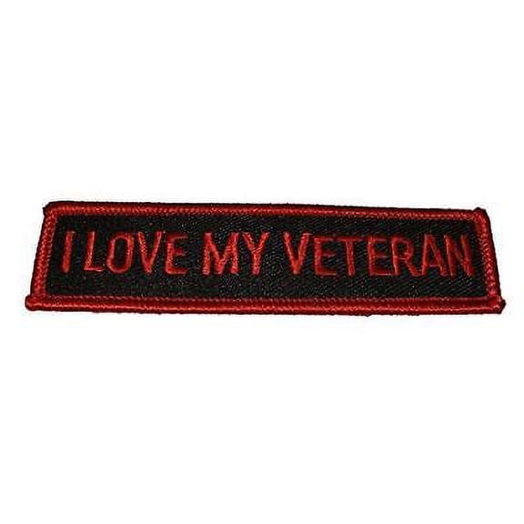 I LOVE MY VETERAN PATCH SUPPORT SPOUSE PARTNER FAMILY MEMBER FRIEND MILITARY