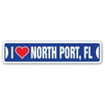 thumbnail image 1 of I LOVE NORTH PORT FLORIDA Street Sign fl city state us wall road décor gift, 1 of 5