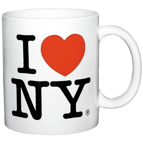 I LOVE NY White Ceramic Coffee Mug - 11oz