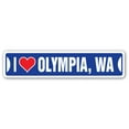 thumbnail image 1 of I LOVE OLYMPIA WASHINGTON Street Sign wa city state us wall road décor gift, 1 of 5