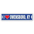 thumbnail image 1 of I LOVE OWENSBORO KENTUCKY Street Sign ky city state us wall road décor gift, 1 of 5