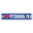 thumbnail image 1 of I LOVE PITTSBURGH PENNSYLVANIA Street Sign pa city state us wall road décor gift, 1 of 5