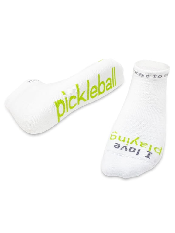 I LOVE PLAYING Low-Cut White Pickleball Socks