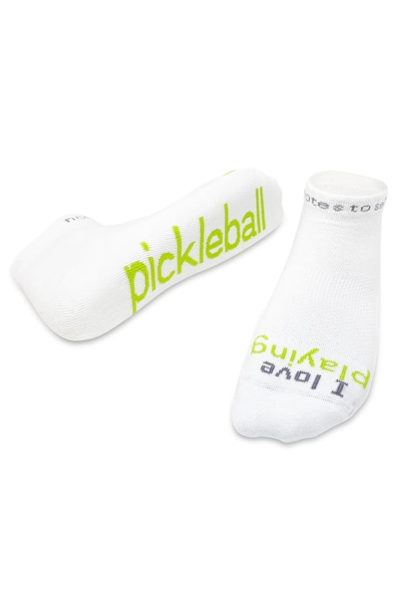 I LOVE PLAYING Low-Cut White Pickleball Socks