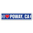thumbnail image 1 of I LOVE POWAY CALIFORNIA Street Sign ca city state us wall road décor gift, 1 of 5