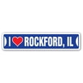 thumbnail image 1 of I LOVE ROCKFORD ILLINOIS Street Sign il city state us wall road décor gift, 1 of 5