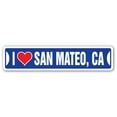thumbnail image 1 of I LOVE SAN MATEO CALIFORNIA Street Sign ca city state us wall road décor gift, 1 of 5