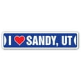 thumbnail image 1 of I LOVE SANDY UTAH Street Sign ut city state us wall road décor gift, 1 of 5
