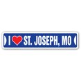 thumbnail image 1 of I LOVE ST. JOSEPH MISSOURI Street Sign mo city state us wall road décor gift, 1 of 5