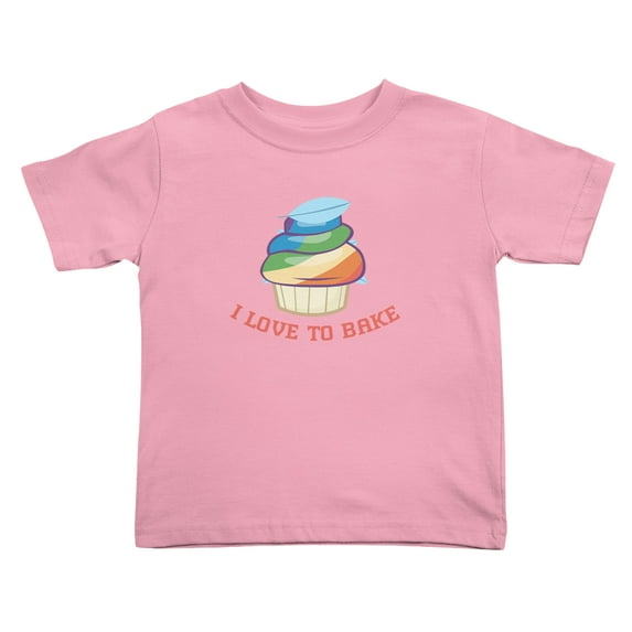 I LOVE TO BAKE Cute Toddler T-Shirts for Boys Girls (Pink, Youth M)
