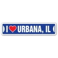 thumbnail image 1 of I LOVE URBANA ILLINOIS Street Sign il city state us wall road décor gift, 1 of 5