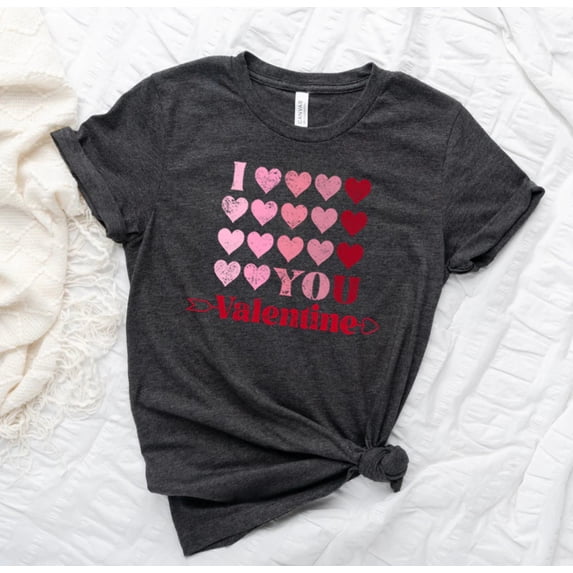 I LOVE VALENTINE Graphic Plus Short sleeve T-Shirt