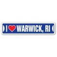 thumbnail image 1 of I LOVE WARWICK RHODE ISLAND Street Sign ri city state us wall road décor gift, 1 of 5